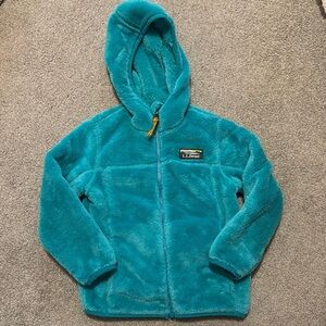 L.L. Bean Kids Teal Fleece Zip-Up Hoodie